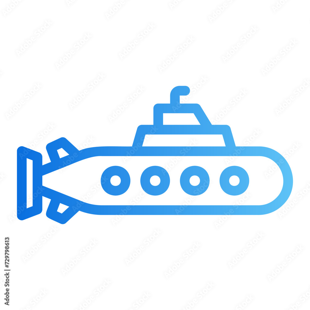 submarine gradient icon submarine gradient icon
