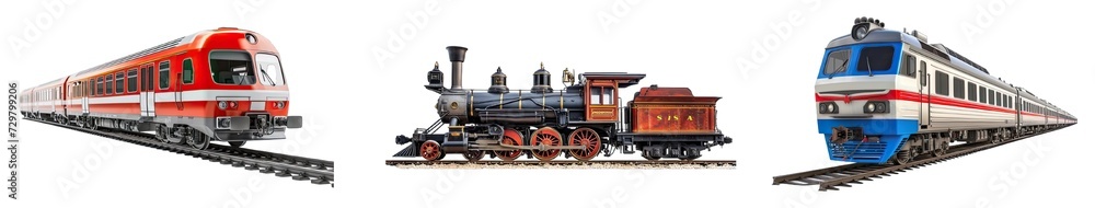 Collection of PNG. Train isolated on a transparent background. Collection of PNG. Train isolated on a transparent background.