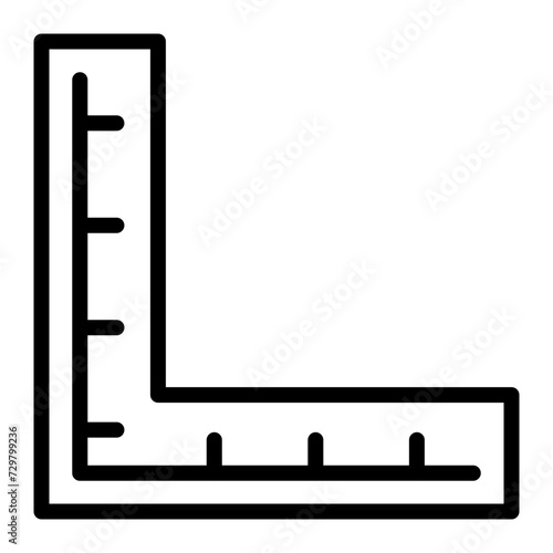 Ruler Vector Line Icon