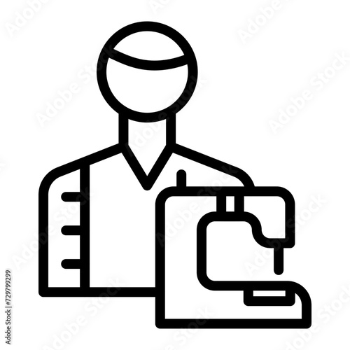 Tailor Vector Line Icon