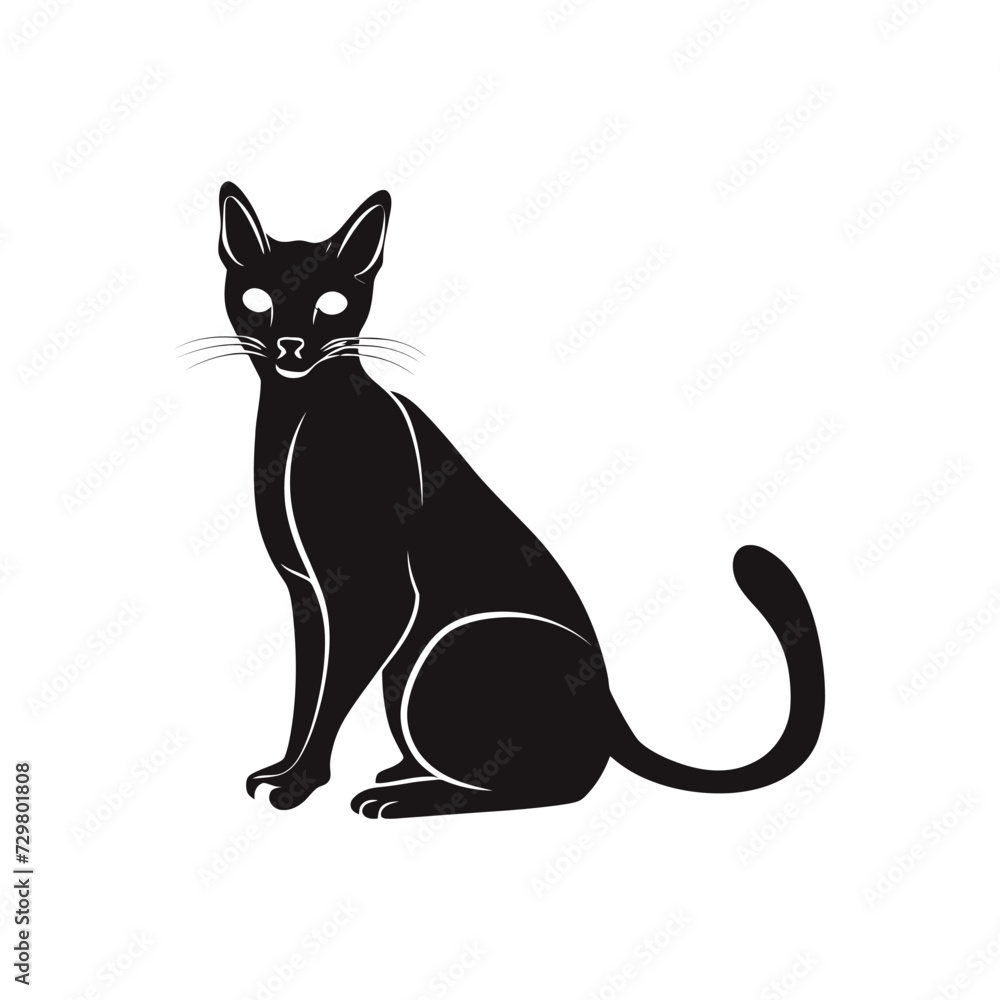 Siamese cat vector silhouette Siamese cat vector silhouette