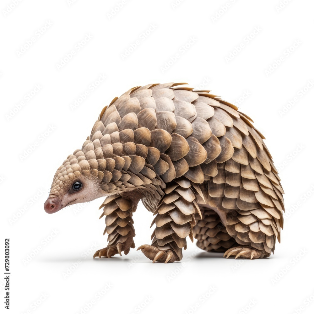 Obraz premium Photo of pangolin isolated on white background