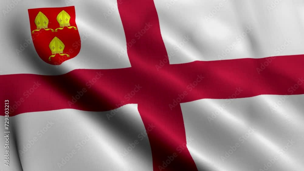 Flag of the Diocese of Chester. Waving Fabric Satin Texture Flag of Diocese of Chester 3D Illustration. Real Texture Flag of the Diocese of Chester of the Church of England Banner Collection, UK Flag of the Diocese of Chester. Waving Fabric Satin Texture Flag of Diocese of Chester 3D Illustration. Real Texture Flag of the Diocese of Chester of the Church of England Banner Collection, UK