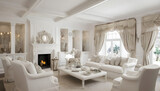 Elegant Living Room with Light Bright Interior