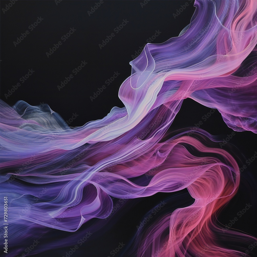 Fototapeta premium colours flowing on black background, abstract liquid background, smoke