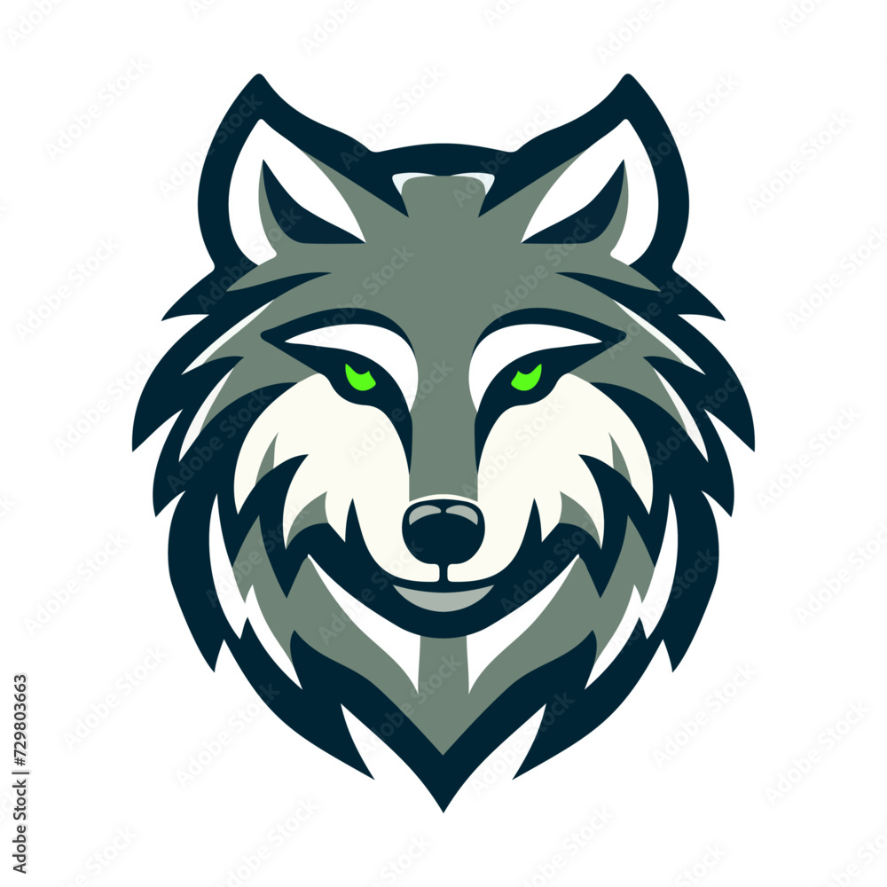 wolf head logo template 2