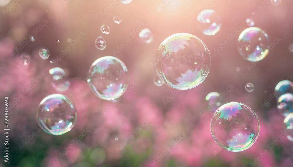 Valentine's Dreams: Delicate Soap Bubbles Create a Pink Wonderland Valentine's Dreams: Delicate Soap Bubbles Create a Pink Wonderland