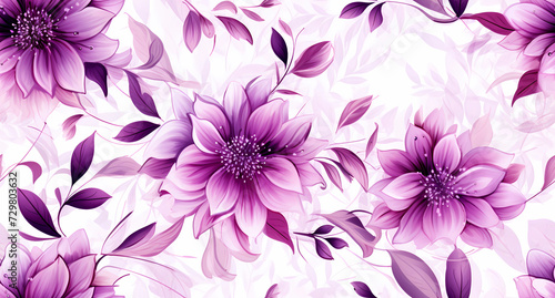 floral pattern of light white and magenta
