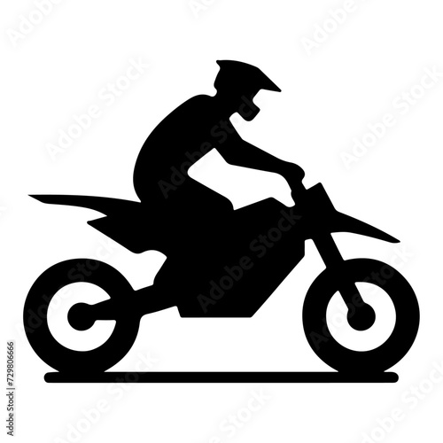 minimal Motorcycle riders vector silhouette black color