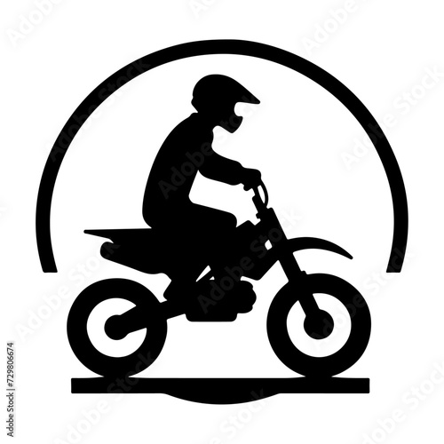minimal Motorcycle riders vector silhouette black color