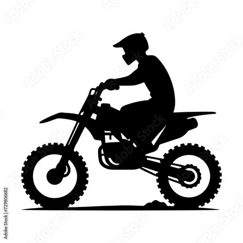 minimal Motorcycle riders vector silhouette black color