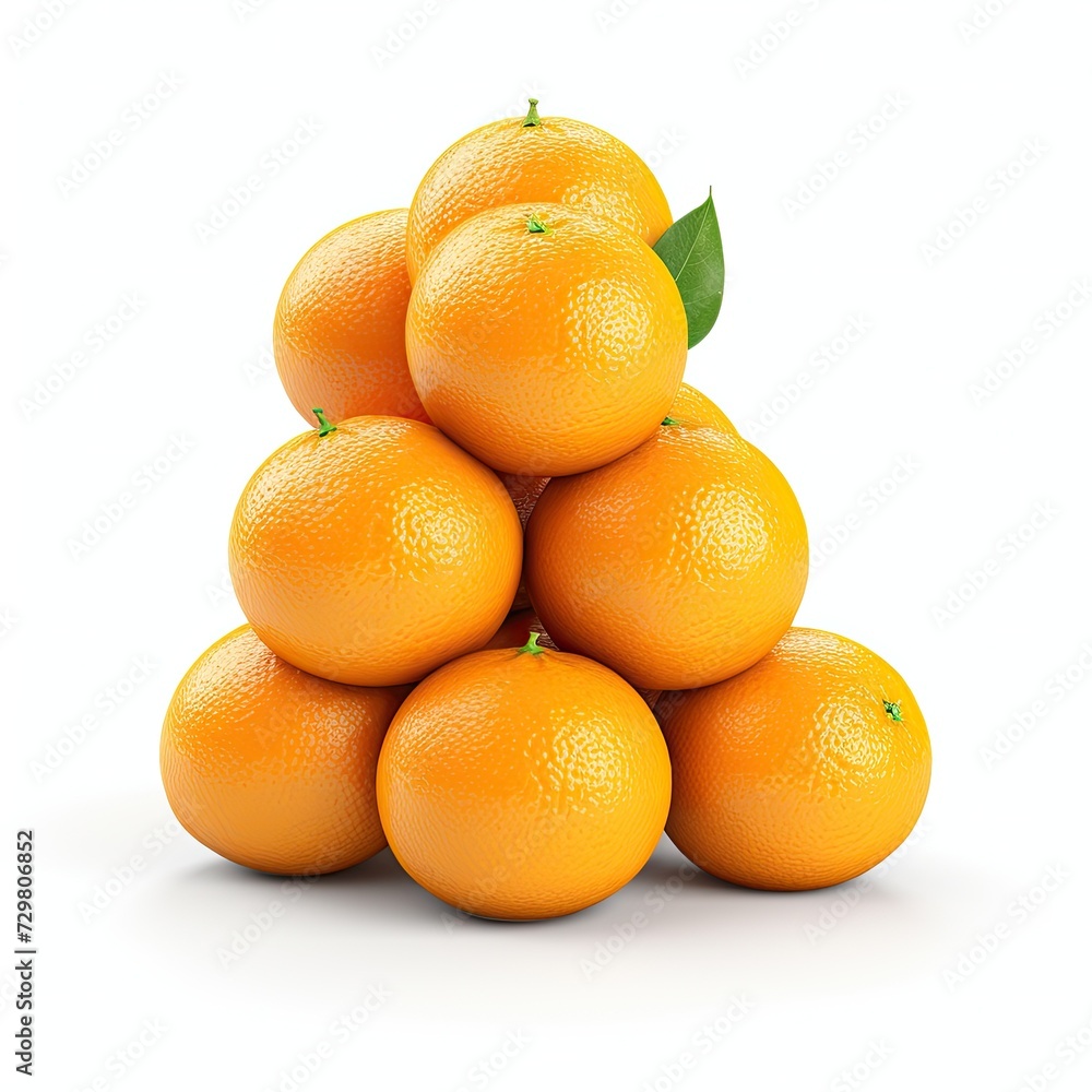 Photo of pile of oranges isolated on white background Photo of pile of oranges isolated on white background