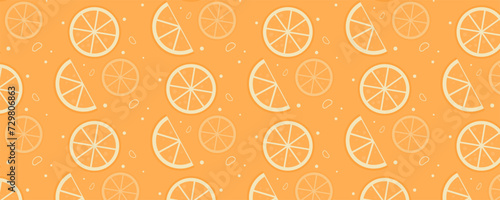 Pattern with orange fruit