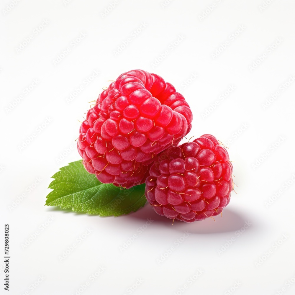 Photo of raspberry isolated on white background Photo of raspberry isolated on white background