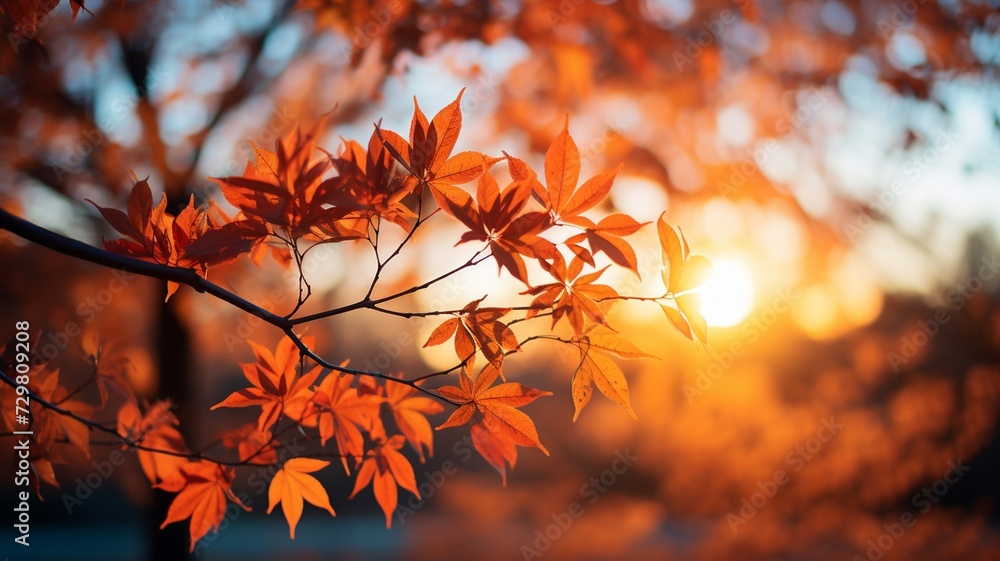 A picturesque autumn landscape, with vibrant orange and red foliage, fallen leaves covering the ground, and soft sunlight casting a warm glow over the tranquil scene A picturesque autumn landscape, with vibrant orange and red foliage, fallen leaves covering the ground, and soft sunlight casting a warm glow over the tranquil scene