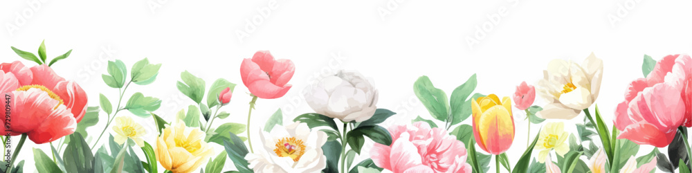 Frame decorated with flowers, tulips for women's day on March 8. Spring celebration Frame decorated with flowers, tulips for women's day on March 8. Spring celebration