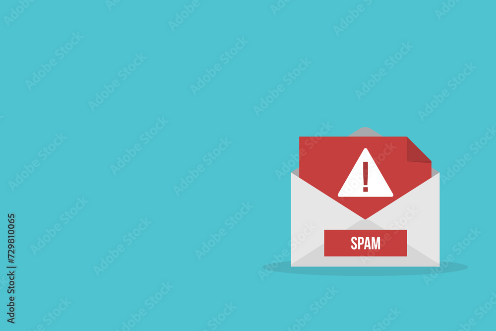 Spamming mailbox icon. Email hacking and spam warning symbol.
Spamming mailbox icon. Email hacking and spam warning symbol.