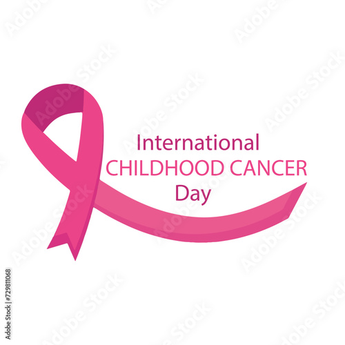 Vector illustration of International Childhood Cancer Day design template concept observed with Yellow Ribbon.