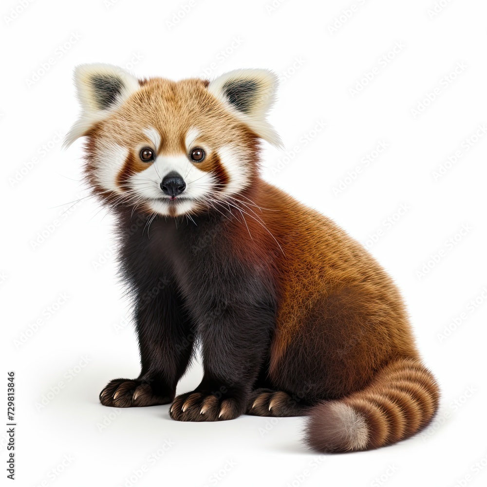 Obraz premium Photo of red panda isolated on white background