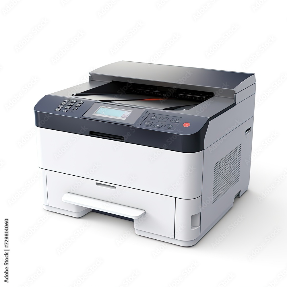 Photo of printer isolated on white background Photo of printer isolated on white background