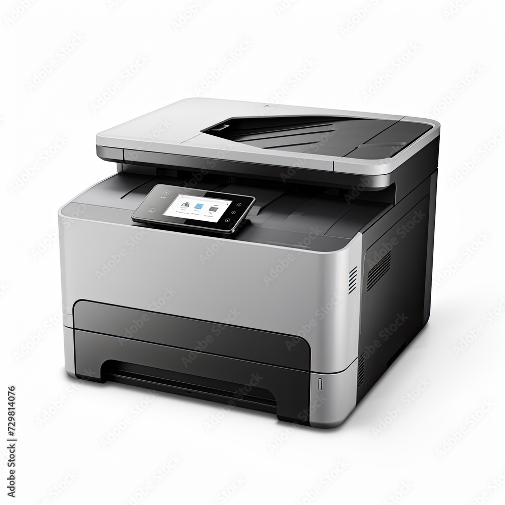 Photo of printer isolated on white background Photo of printer isolated on white background