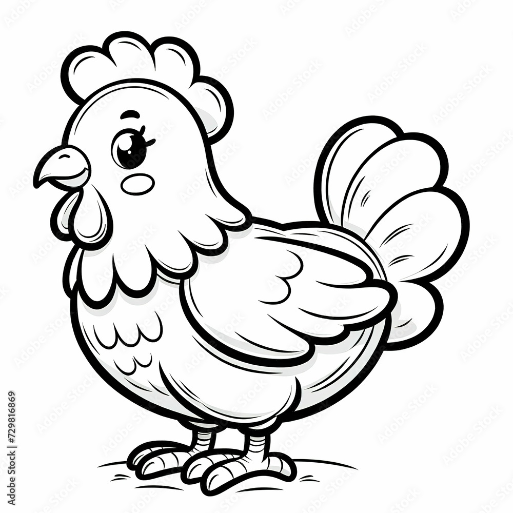  Baby Little Chicken coloring page style