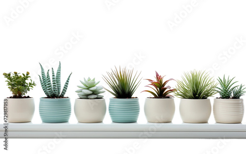 Ceramic Plant Pots Isolated on Windowsill