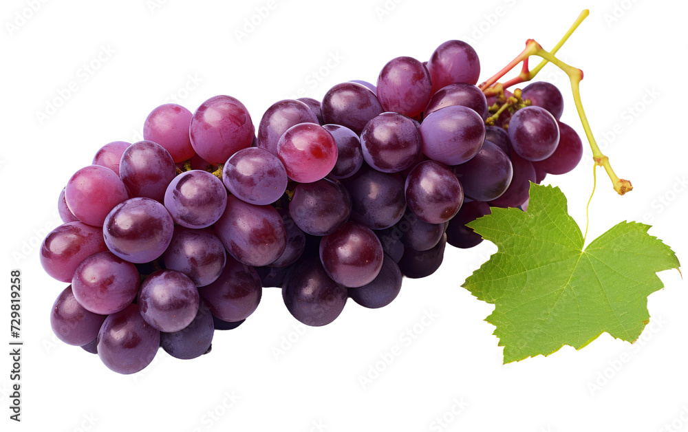 Fototapeta premium White Background Cluster of Grapes Isolation