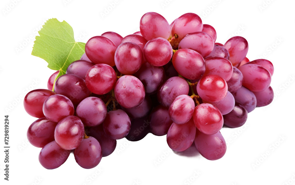 Cluster of Grapes Isolated Against White Background Cluster of Grapes Isolated Against White Background