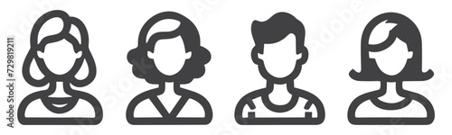 People icon set. person icon vector. User Icon vector. team symbols