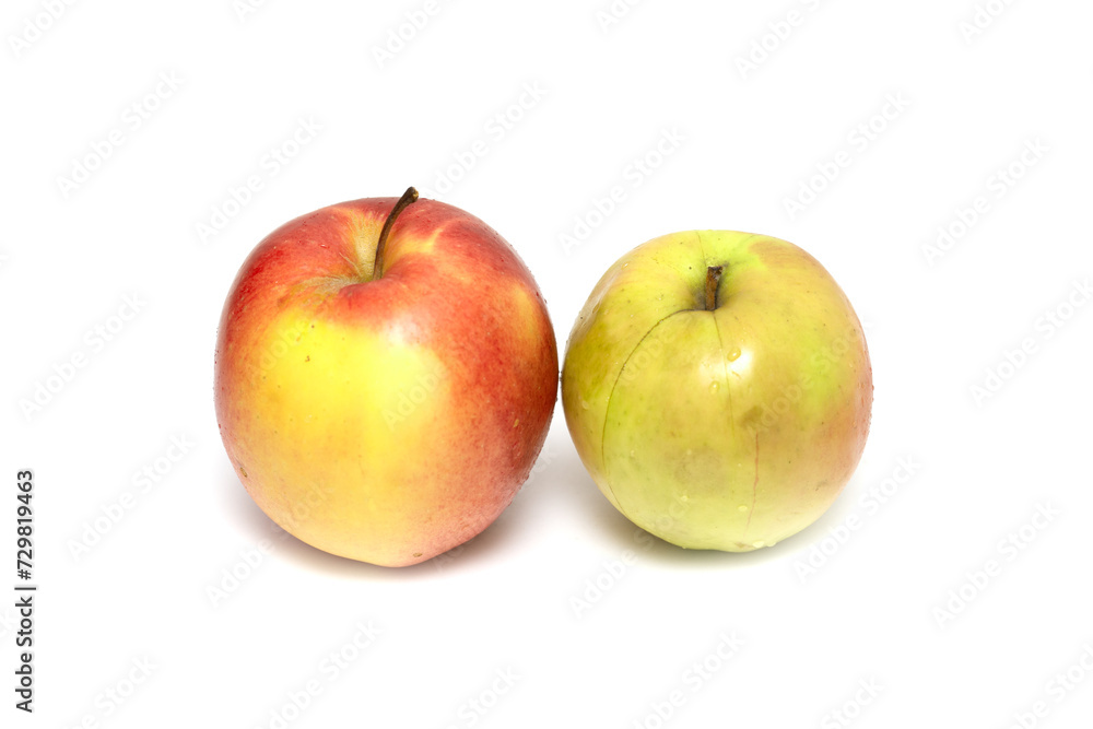 Ripe apple on a white background. Ripe apple on a white background.