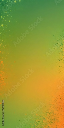 Splattered Shapes in Orange and Green