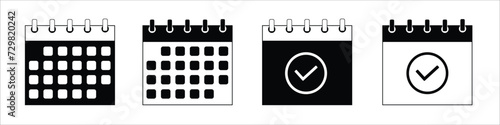 vector set of calendar icons