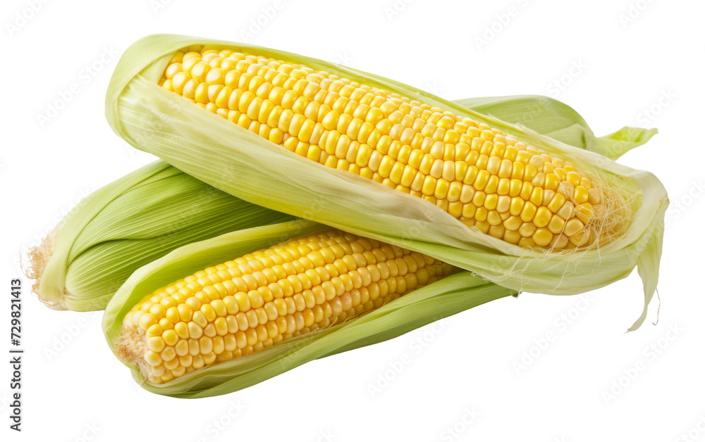 White Background featuring Corn on the Cob White Background featuring Corn on the Cob