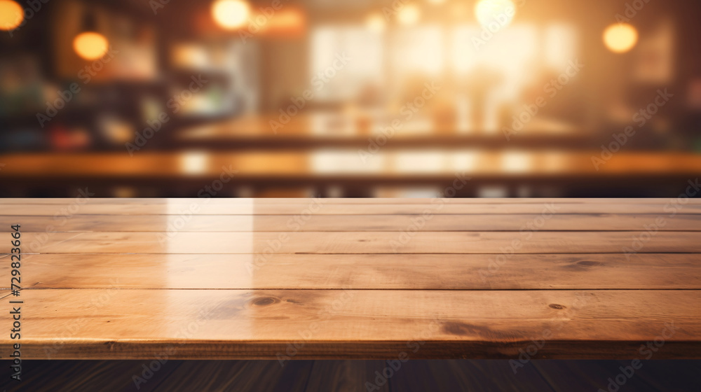 Blurred background, empty tabletop for product display. AI Generative Blurred background, empty tabletop for product display. AI Generative