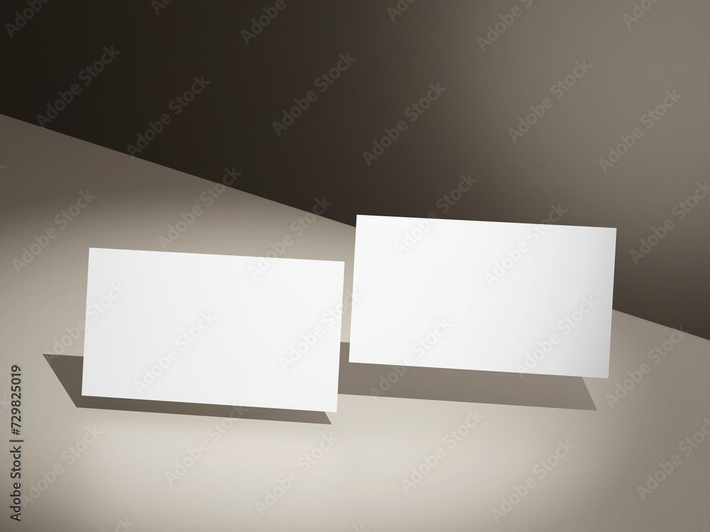 Elegant floating business card logo mockup presentation Elegant floating business card logo mockup presentation