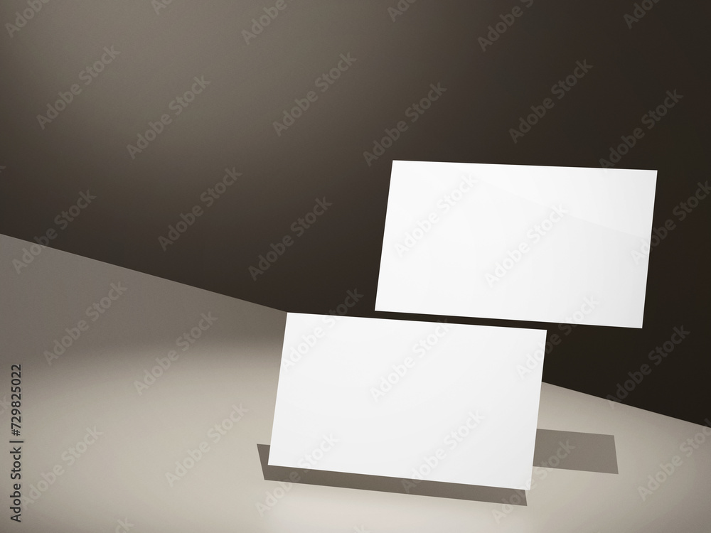 Elegant floating business card logo mockup presentation Elegant floating business card logo mockup presentation