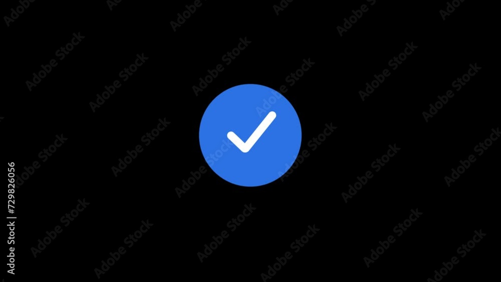 Blue Checkmark Animation with transparent background Blue Checkmark Animation with transparent background
