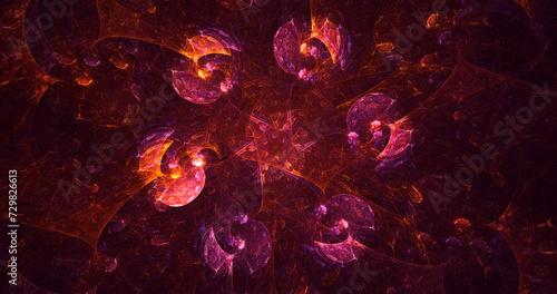 Fototapeta Naklejka Na Ścianę i Meble -  3D manual rendering abstract multicolor fractal light background