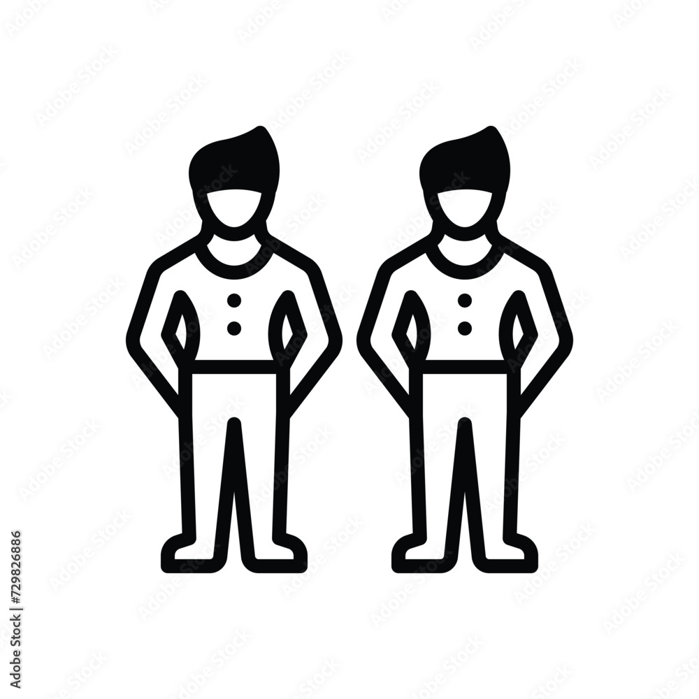 Black solid icon for people Black solid icon for people