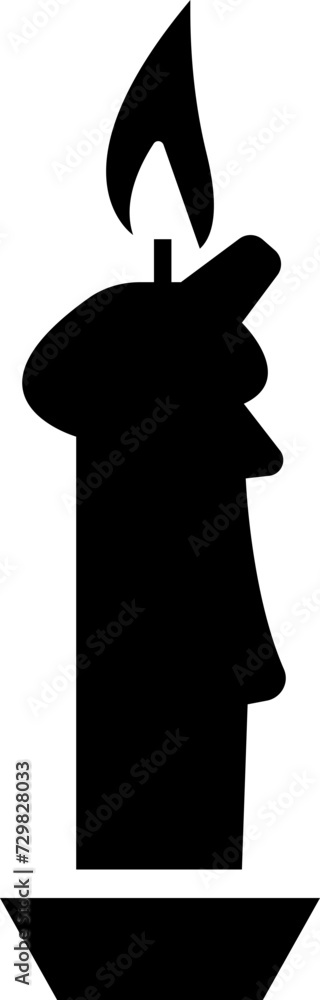 Candle silhouettes for religion commemorative and party icon. Vector Black flat symbol isolated on transparent background. Editable stroke for ui and ux, website or mobile application Candle silhouettes for religion commemorative and party icon. Vector Black flat symbol isolated on transparent background. Editable stroke for ui and ux, website or mobile application