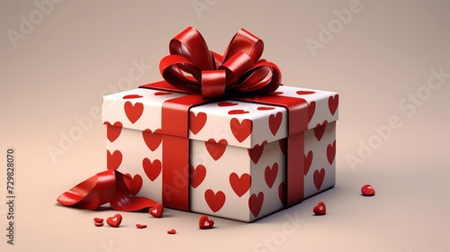 Valentine Gift Box In Heart Wrapper.