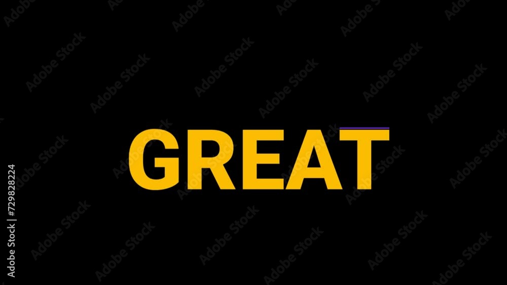 Great Text Animation with transparent background Great Text Animation with transparent background