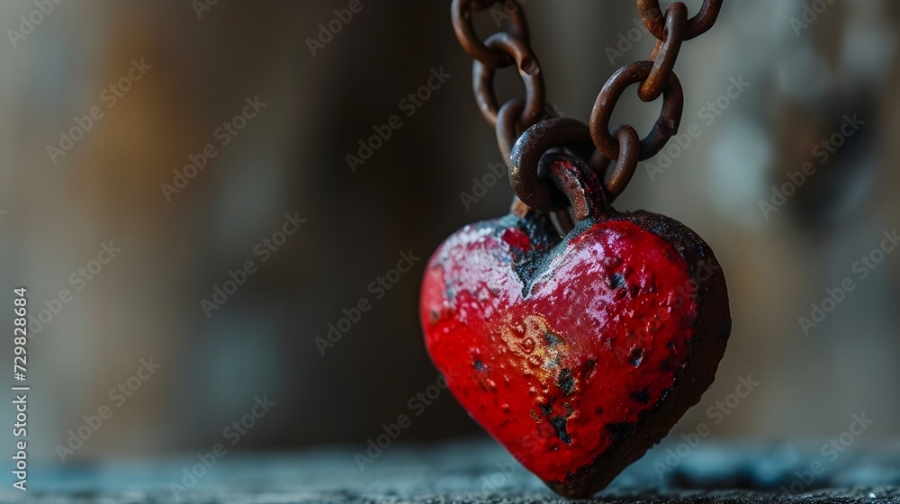 Chained Heart: Symbolizing Emotional Constraints in Anxiety