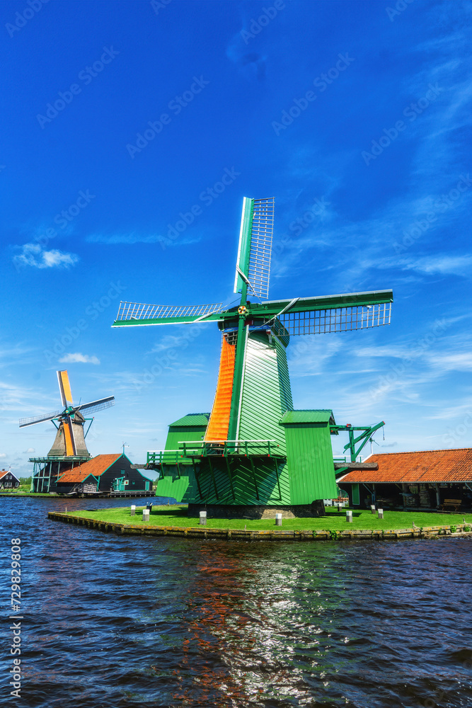 Picture of dutch windmill in the Netherlands