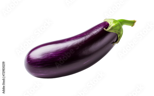 Eggplant Alone on White Background