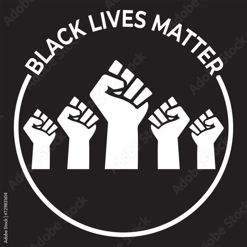 Symbol of the black freedom movement. Black lives matter. Movement for freedom and equality.  Black Lives Matter. America.