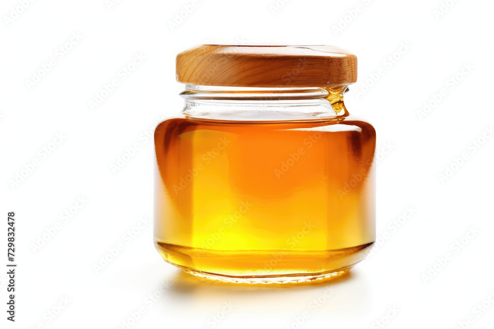 fresh honey on isolated on white background fresh honey on isolated on white background