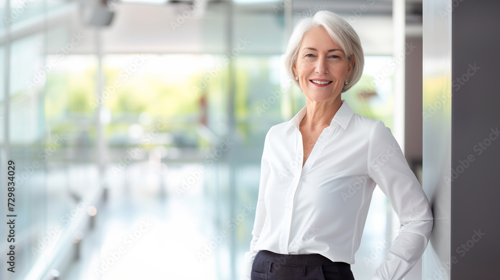 Elegant Senior Businesswoman, Confident Corporate Leader Elegant Senior Businesswoman, Confident Corporate Leader