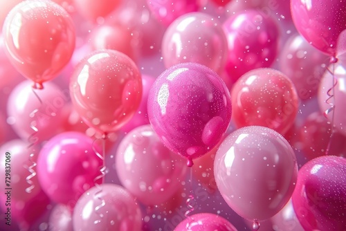  background full of pink peach balloons